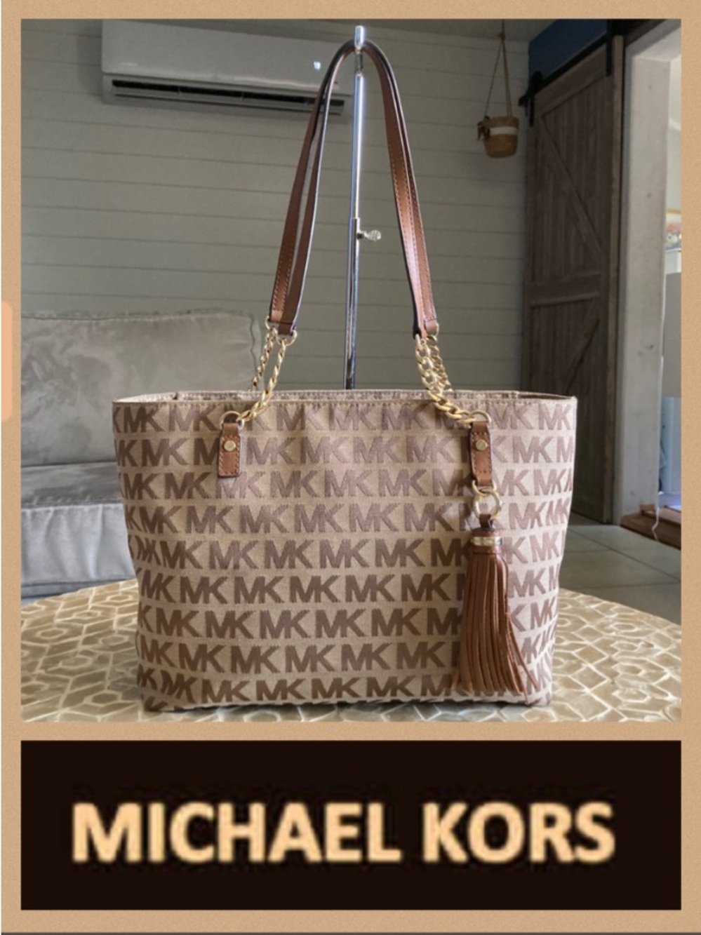 Michael Kors Jet Set EW Tassel Chain Tote